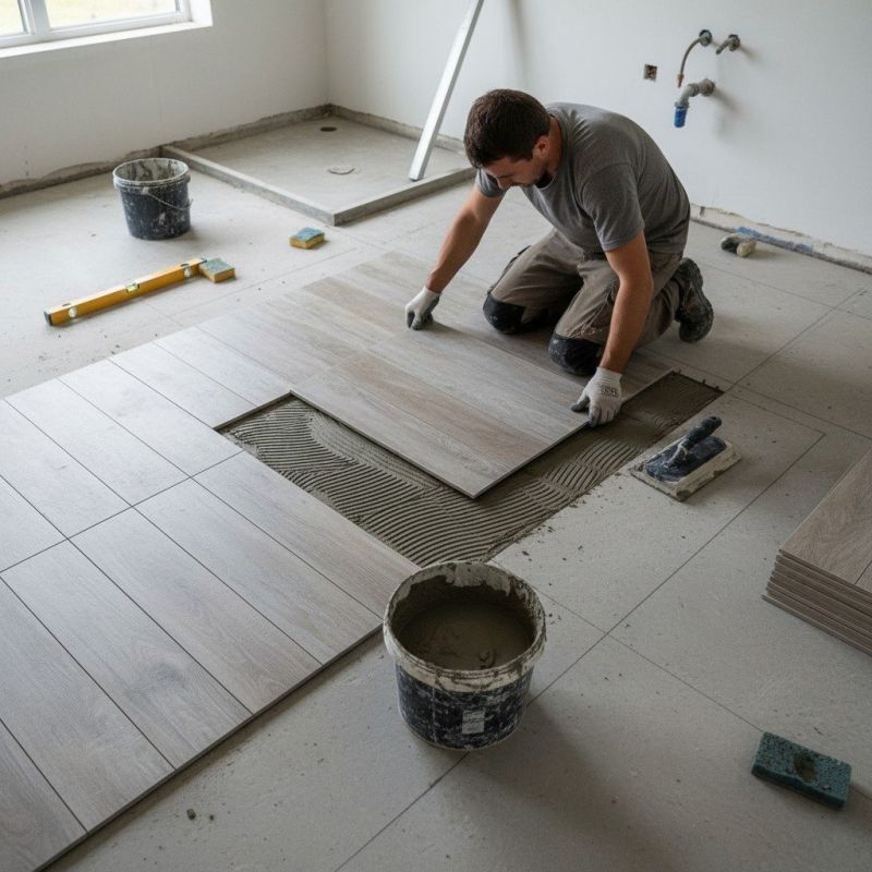 Slate Tile Floor Installation in Fredericksburg, VA